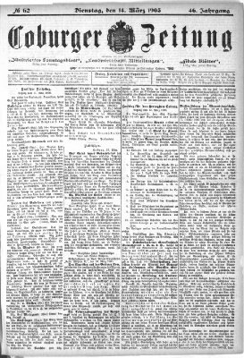 Coburger Zeitung Montag 14. März 1904