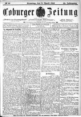 Coburger Zeitung Samstag 9. April 1904