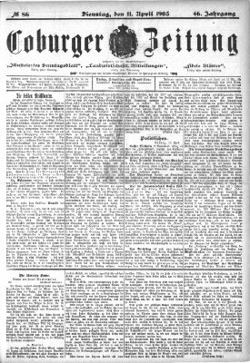 Coburger Zeitung Monday 11. April 1904