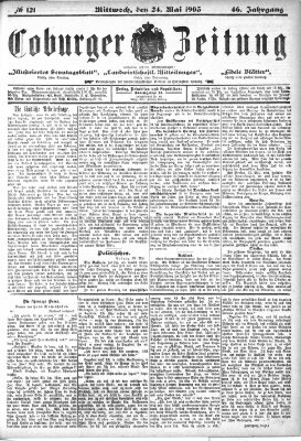 Coburger Zeitung Dienstag 24. Mai 1904