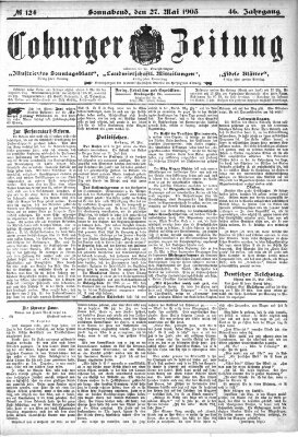 Coburger Zeitung Freitag 27. Mai 1904