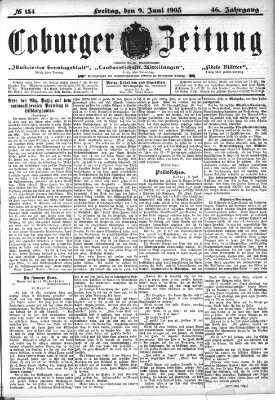 Coburger Zeitung Donnerstag 9. Juni 1904