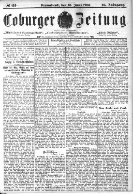 Coburger Zeitung Freitag 10. Juni 1904