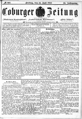 Coburger Zeitung Donnerstag 14. Juli 1904