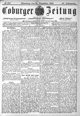 Coburger Zeitung Dienstag 19. Dezember 1905