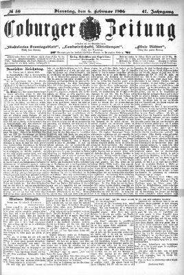 Coburger Zeitung Dienstag 6. Februar 1906