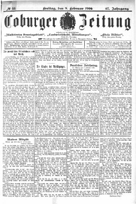 Coburger Zeitung Freitag 9. Februar 1906