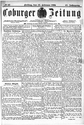 Coburger Zeitung Freitag 23. Februar 1906