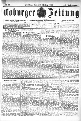 Coburger Zeitung Freitag 30. März 1906