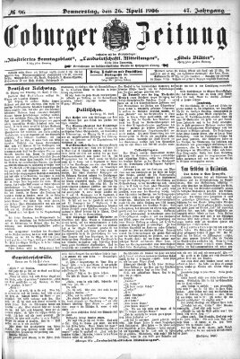 Coburger Zeitung Donnerstag 26. April 1906