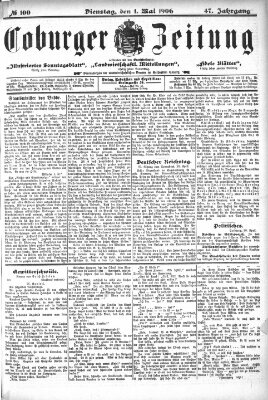 Coburger Zeitung Dienstag 1. Mai 1906