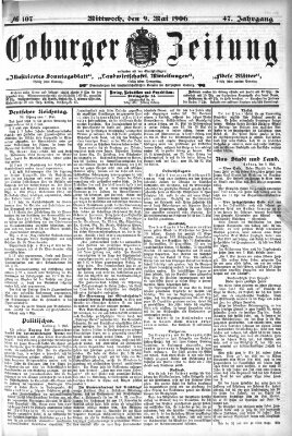 Coburger Zeitung Mittwoch 9. Mai 1906