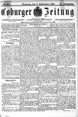 Coburger Zeitung Tuesday 4. September 1906