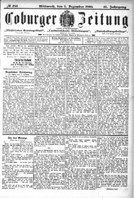 Coburger Zeitung Mittwoch 5. Dezember 1906