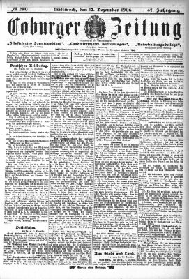 Coburger Zeitung Mittwoch 12. Dezember 1906