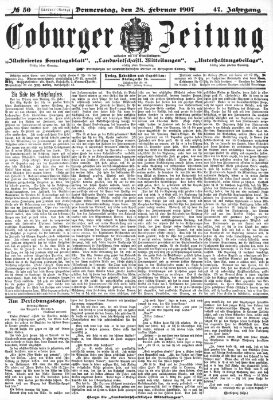 Coburger Zeitung Donnerstag 28. Februar 1907