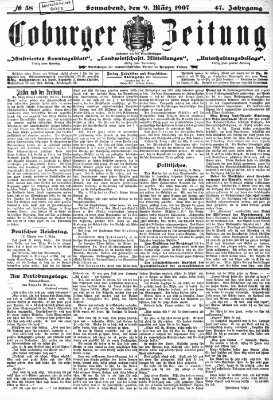 Coburger Zeitung Samstag 9. März 1907