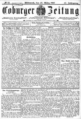 Coburger Zeitung Mittwoch 27. März 1907