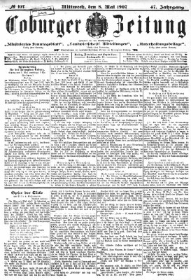 Coburger Zeitung Mittwoch 8. Mai 1907