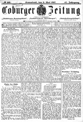 Coburger Zeitung Samstag 11. Mai 1907