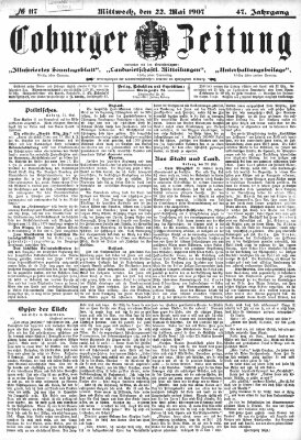 Coburger Zeitung Mittwoch 22. Mai 1907