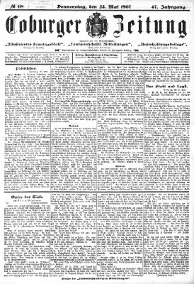 Coburger Zeitung Donnerstag 23. Mai 1907