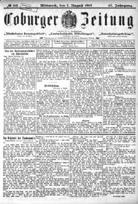 Coburger Zeitung Mittwoch 7. August 1907