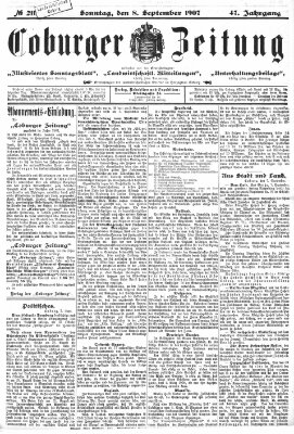 Coburger Zeitung Sonntag 8. September 1907