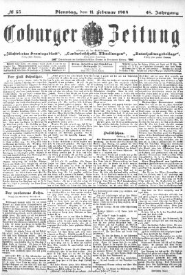 Coburger Zeitung Dienstag 11. Februar 1908