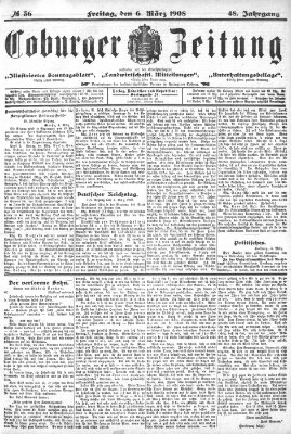 Coburger Zeitung Freitag 6. März 1908