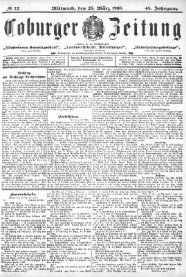 Coburger Zeitung Mittwoch 25. März 1908