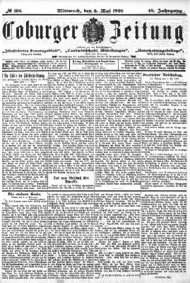 Coburger Zeitung Mittwoch 6. Mai 1908