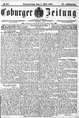 Coburger Zeitung Donnerstag 7. Mai 1908