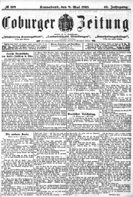 Coburger Zeitung Samstag 9. Mai 1908