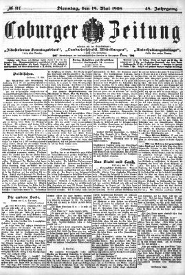 Coburger Zeitung Dienstag 19. Mai 1908