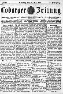 Coburger Zeitung Dienstag 26. Mai 1908