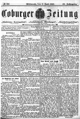 Coburger Zeitung Mittwoch 8. Juli 1908