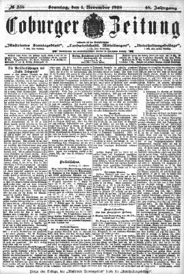 Coburger Zeitung Sonntag 1. November 1908