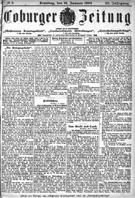 Coburger Zeitung Sonntag 10. Januar 1909