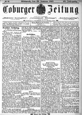 Coburger Zeitung Mittwoch 20. Januar 1909