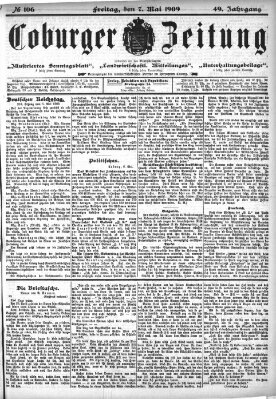 Coburger Zeitung Freitag 7. Mai 1909