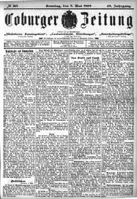 Coburger Zeitung Sonntag 9. Mai 1909