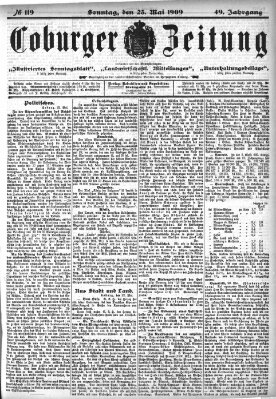 Coburger Zeitung Sonntag 23. Mai 1909