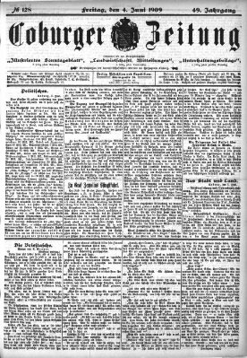 Coburger Zeitung Freitag 4. Juni 1909