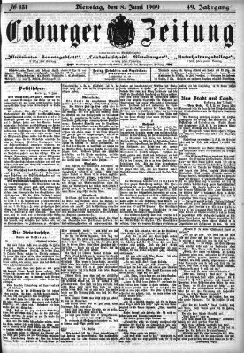 Coburger Zeitung Dienstag 8. Juni 1909