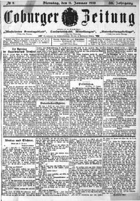 Coburger Zeitung Dienstag 11. Januar 1910