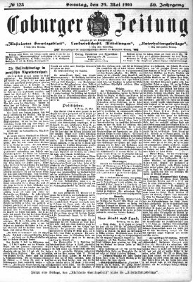 Coburger Zeitung Sonntag 29. Mai 1910