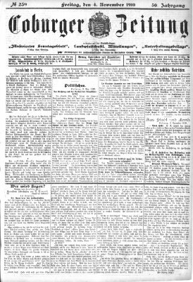 Coburger Zeitung Freitag 4. November 1910