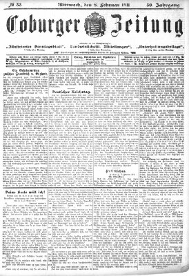 Coburger Zeitung Mittwoch 8. Februar 1911