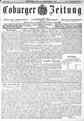 Coburger Zeitung Freitag 17. Februar 1911